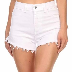 KanCan White High Rise Shorts